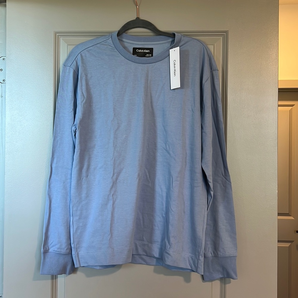 Mens Calvin Klein long sleeve in forever blue